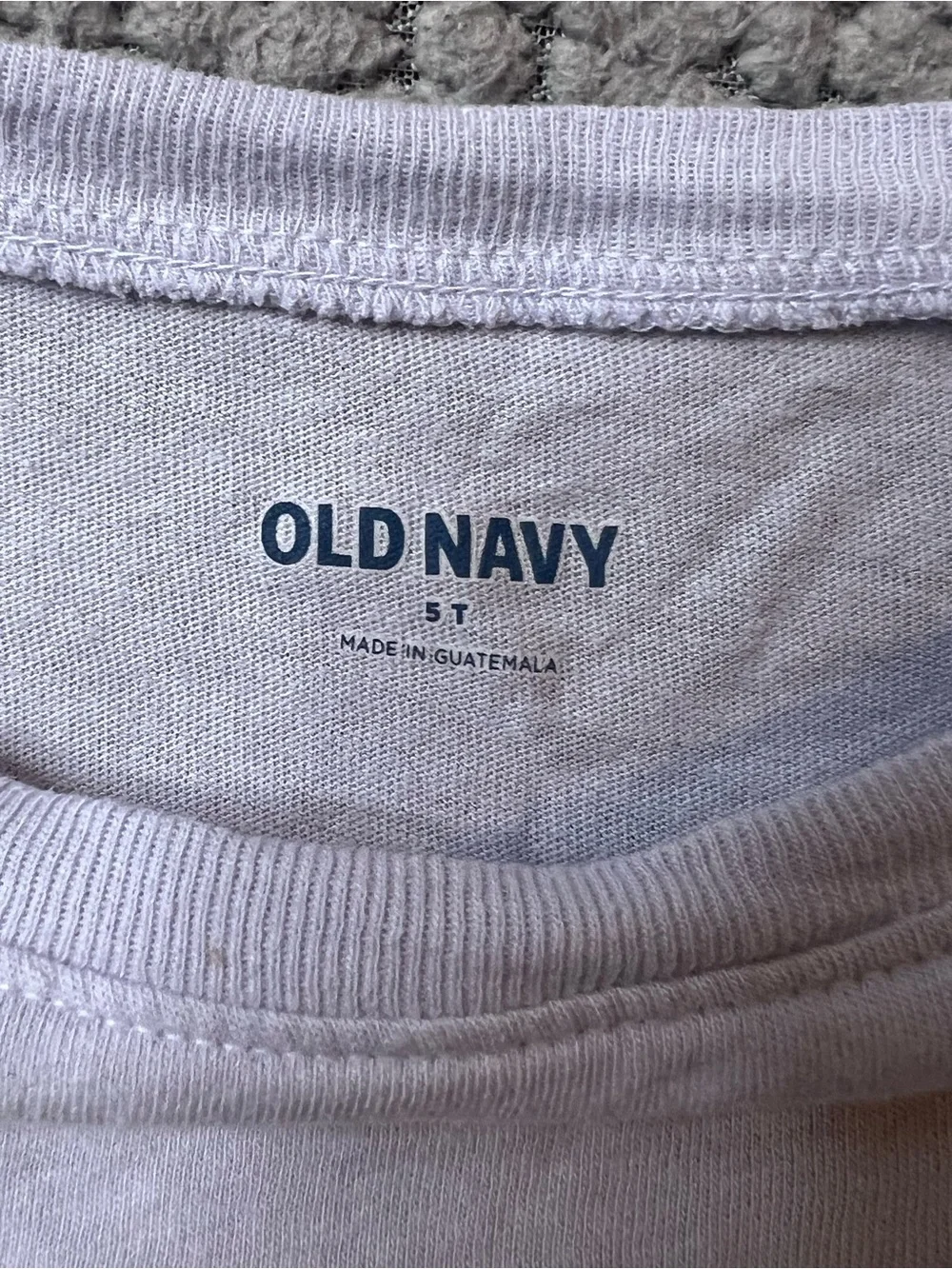 Old Navy Toddler 5T Purple Long Sleeve Crew Neck Graphic Cotton Tee